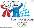 Logo ve maskotlar Neve ve Olimpiyat Oyunları Torino 2006 yılı, İtalya Gliz. 2508 sporcular 84 ülkeden katılım ile